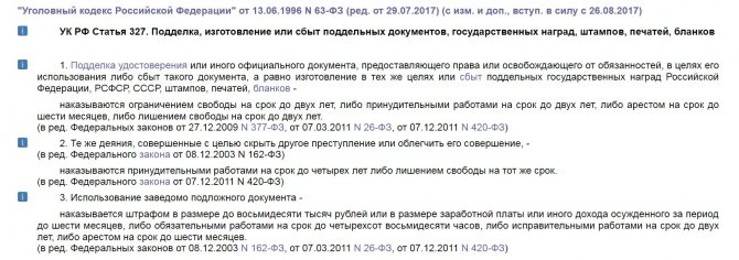 Что грозит за подделку документов и подписи по статье 327 УК РФ