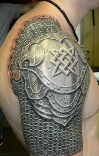 Armor and the star of Svarog on the shoulder