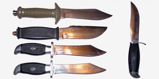 Hunting knives manufactured by PC MOOIR USSR