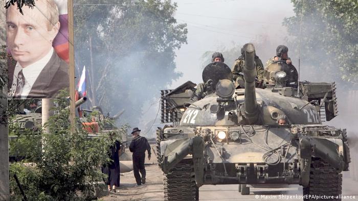 Russian troops in Tskhinvali