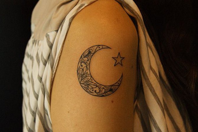Symbolism of the image of a star and crescent